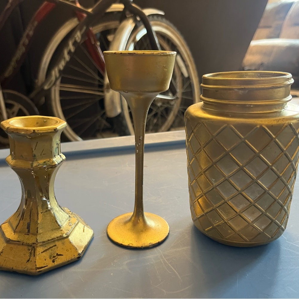 Gold Candle Holders For Wedding/Party